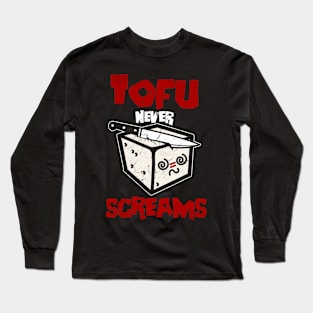 Tofu Never Screams Vegan Aesthetic Veggie Vegetarian Long Sleeve T-Shirt